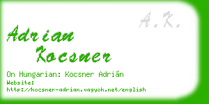 adrian kocsner business card